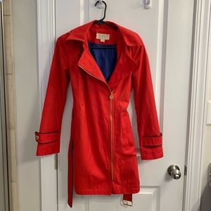 Red Michael Kors Rain/trench coat